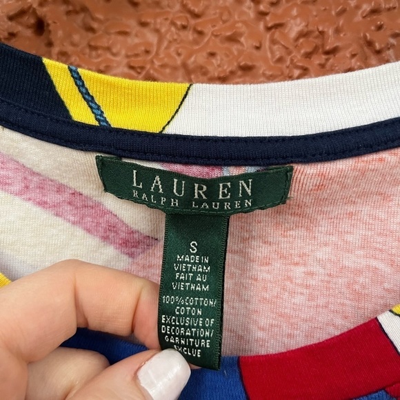 Women’s RALPH LAUREN, NAUTICAL, SAIL, COLORFUL, LADIES T SHIRT- Small - Picture 4 of 6